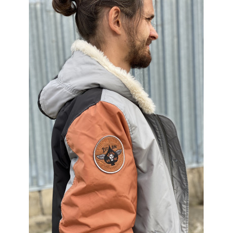 MA-1 HOODED CB Alpha Industries SILVER